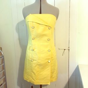 Laundry by Shelli Segal yellow strapless dress